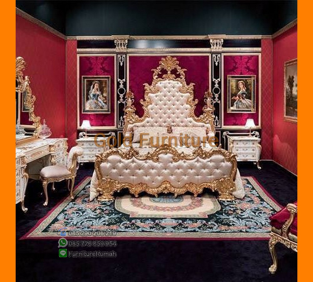 Furniture Mewah Duco Putih Gold Furniture Jepara FK KS 164