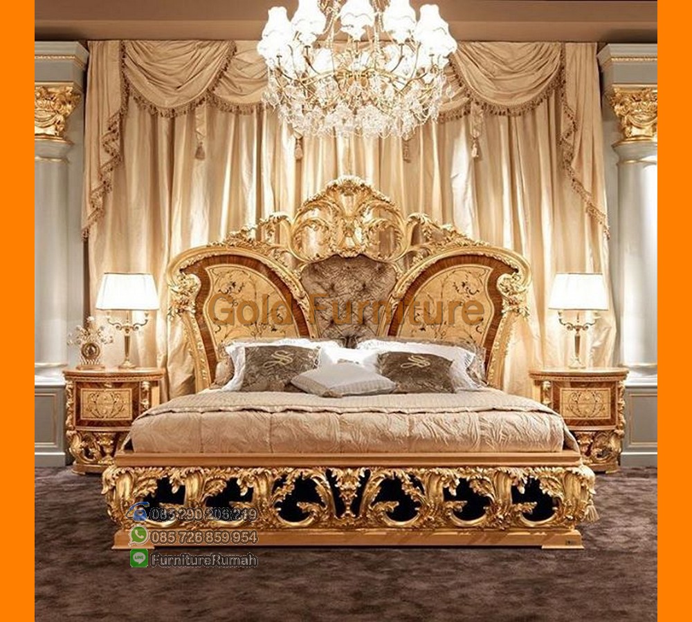 Model Set Tempat Tidur Kupu Gold Furniture Mewah FK KS 236